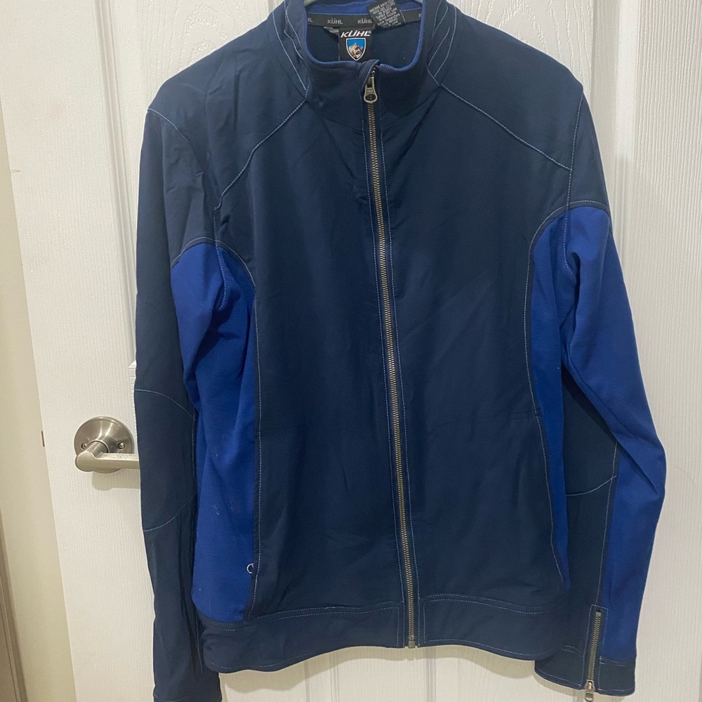 Blue Jacket with Stand-up Collar